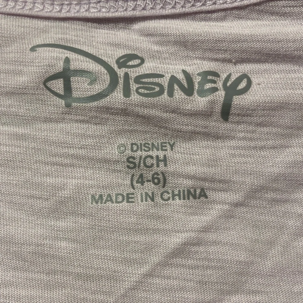 Disney Light Lavender Pajama Top‎ with Blue Graphic and Cream Accents S NWT - Picture 2 of 4